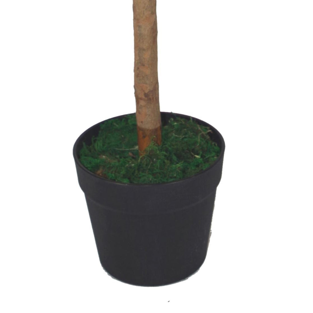 Pair of 120cm artificial bay topiary ball trees – view 3