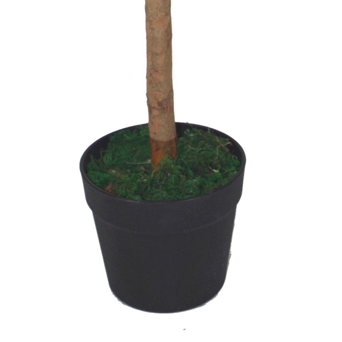 Pair of 120cm artificial bay topiary ball trees – view 3