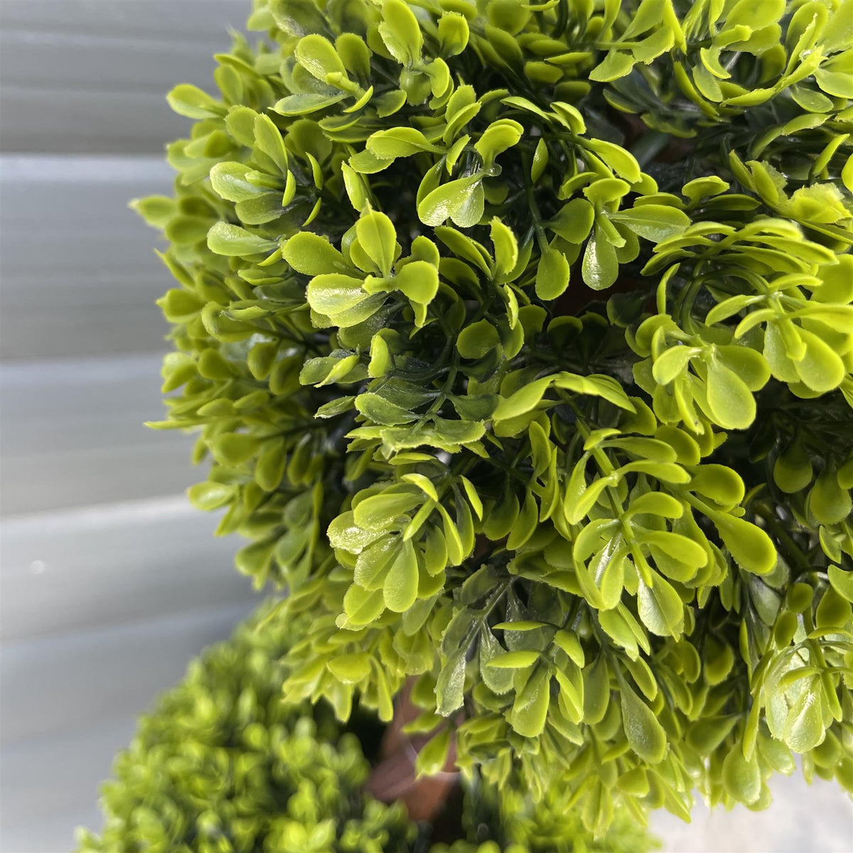 Pair of 90cm artificial double ball topiary trees – view 2