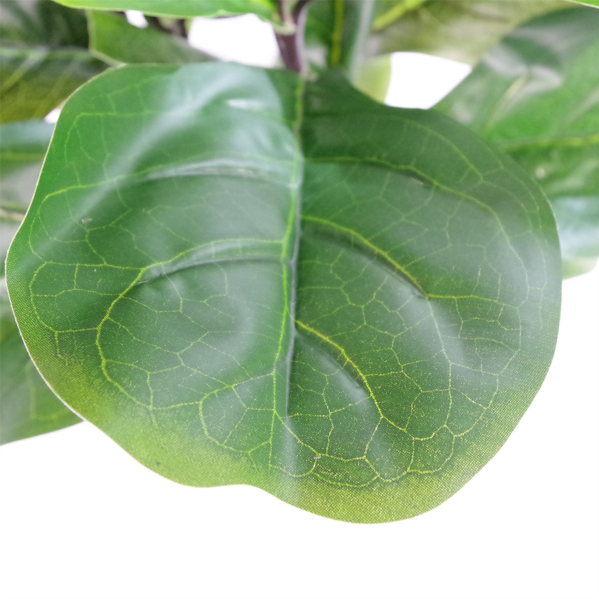 120cm artificial fiddle-leaf fig tree with glossy green leaves – view 2
