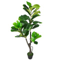120cm artificial fiddle-leaf fig tree with glossy green leaves